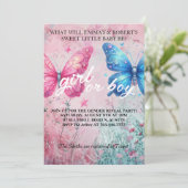 Mariposa été Genre Reveale Party Invitation (Debout devant)