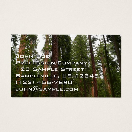 Mariposa Grove in Yosemite National Park Visitekaartje (Voorkant)