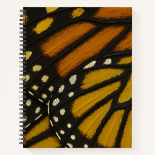 Mariposa oranje en gele monarchvlinder vleugel notitieboek