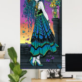 Mariposa Rainbow Butterfly Fairy Poster (Thuiskantoor)