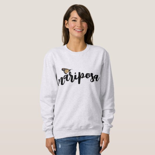 Mariposa Script Monarch Butterfly Sweatshirt (Voorkant volledig)