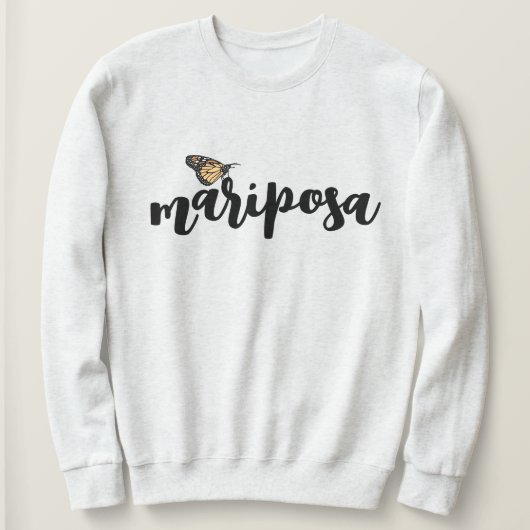 Mariposa Script Monarch Butterfly Sweatshirt (Design devant)