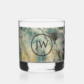 Mariposite Mineral Monogram Whisky Glas (Voorkant)