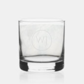 Mariposite Mineral Monogram Whisky Glas (Achterkant)
