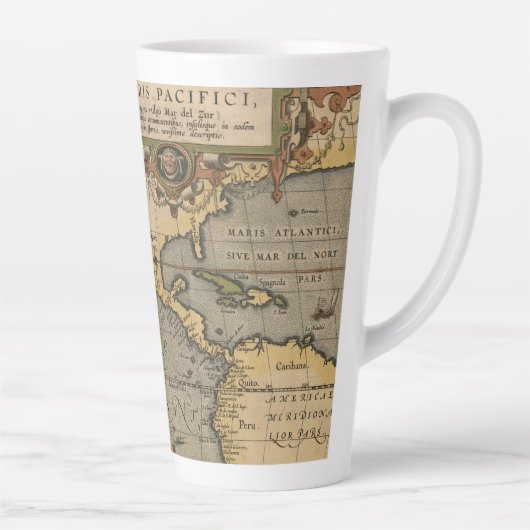 Maris Pacifici Antiek Americas Map Latte Mok (Rechts)