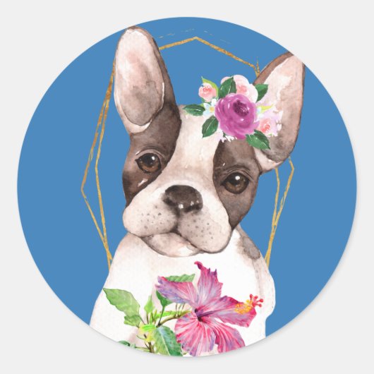 Marisol de Fancy Bulldog Ronde Sticker (Voorkant)