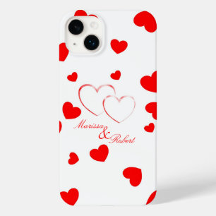 Marissa & Robert - Cute Hearts met Names - Case-Mate iPhone 14 Plus Hoesje