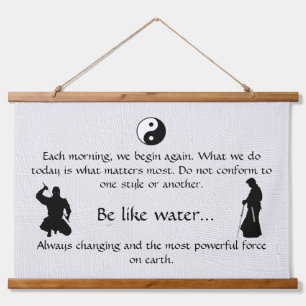 Marital Arts Quote Eastern Sign Hangend Wandkleed