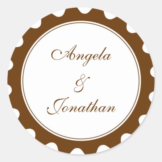 Marite marron pétale ronde nom de marque étiquette (Devant)