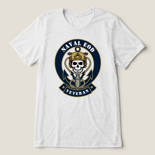 Maritiem EOD-veteraan bomontmanteling embleem Tri-Blend Shirt (Design voorkant)