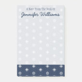 Maritiem in blauw patroon | Jouw namen toevoegen Post-it® Notes (Voorkant)