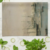 maritiem jacht Squadron bij Newport Harbour Theedoek (Gevouwen)