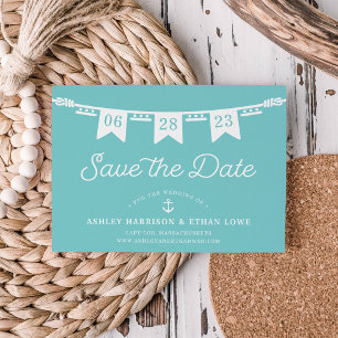Maritiem Nautical Flags Wedding Save The Date
