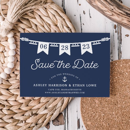 Maritiem | Nautical Flags Wedding Save The Date
