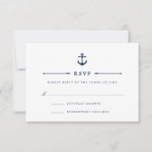 Maritiem | Nautisch anker RSVP Kaartje (Voorkant)