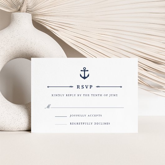 Maritiem | Nautisch anker RSVP Kaartje