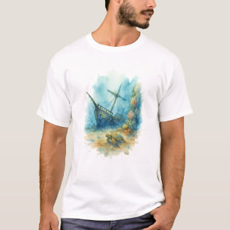 Maritiem thema T-shirt - Scheepswrak