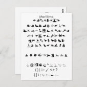 Maritiem - Zazzle Font Sampler Sheet met Gids Briefkaart (Voorkant / Achterkant)