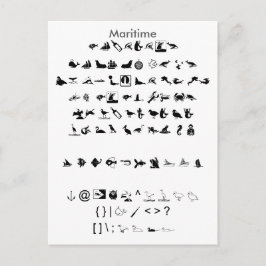 Maritiem - Zazzle Font Sampler Sheet met Gids Briefkaart