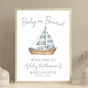 Maritieme Baby Aankomst Borrel Welkomstbord Poster
