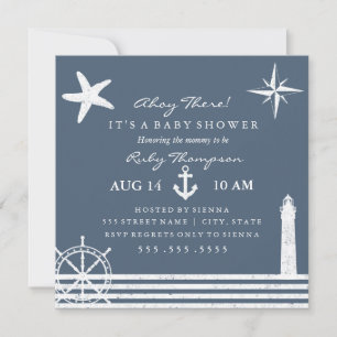Maritieme baby shower uitnodiging