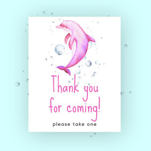 Maritieme babyshower - Bedankt voor jullie komst Poster