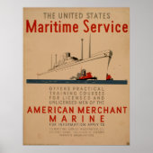 Maritieme dienst groot schip met Tugboten WPA Poster (Voorkant)