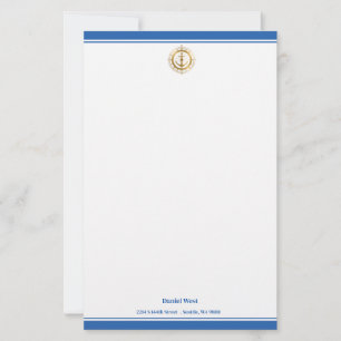 Maritieme print aangepast briefpapier papier