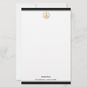 Maritieme print aangepaste briefpapierpapier briefpapier