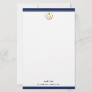 Maritieme print aangepaste briefpapierpapier briefpapier