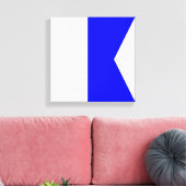 Maritieme vlag A — Alpha Canvas Afdruk (Insitu (Woonkamer))