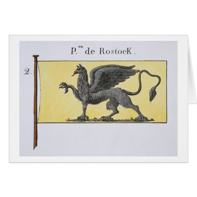 Maritieme vlag met Griffin Emblem die de Rost aand (Voorkant Horizontaal)