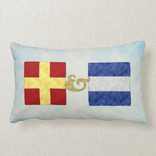 maritieme vlag van de waterverf NB API Kussen