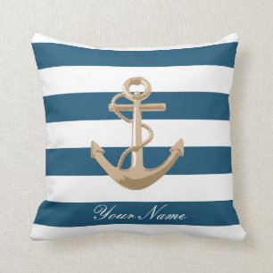 Maritime et nautique avec l'Ancre - coussin