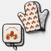 Maritime Lobster Ovenwant & Pannenlap Set (Voorkant / Achterkant)