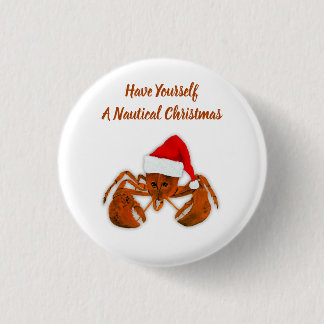 Maritime Santa Lobster Ronde Button 3,2 Cm