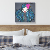"Maritime" Wrapped Canvas, 12 x 12" Canvas Afdruk (Insitu (Slaapkamer))
