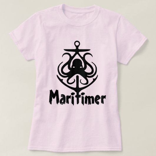 Maritimer Anchor octopus Nautical Lighthouse Route T-shirt (Design voorkant)