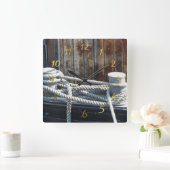 Maritimes touw van een schip vierkante klok (Huis)