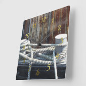 Maritimes touw van een schip vierkante klok (Hoek)