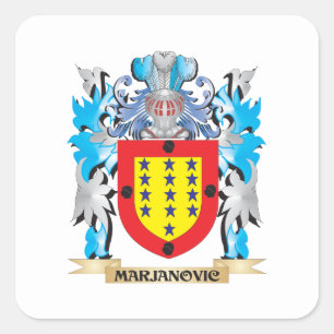 Marjanovic Wapen - Family Crest Vierkante Sticker