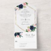 marjoen en brutale bruiloft all in one uitnodiging (Binnen)