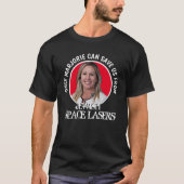 Marjorie Greene Space Lasers T-shirt (Voorkant)