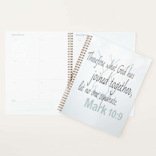 Mark 10:9 Bible de mariage Verse (Devant avec enveloppe)