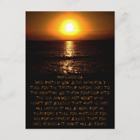 Mark 11:22-24 Carte postale (Devant)