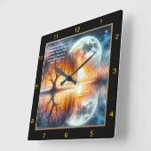 Mark 11:24 Devotie: Aangepaste Spirituele Decor Vierkante Klok (Hoek)