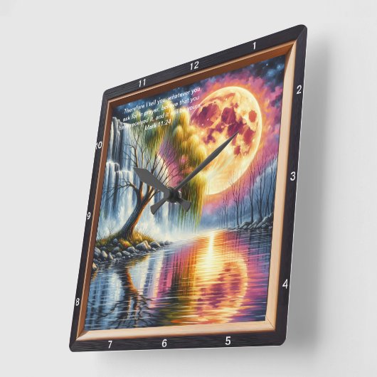 Mark 11:24 Horloge Dévotionnelle : Écriture Custom (Angle)