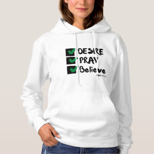 Mark 11:24 KJV Bijbel Schrift Vrouw Hoodie