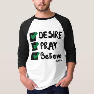 Mark 11:24 KJV Bijbelschrift Mannen T-shirt