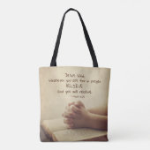 Mark 11:24 Wat je ook vraagt in gebed Believe, Draagtas (Achterkant)